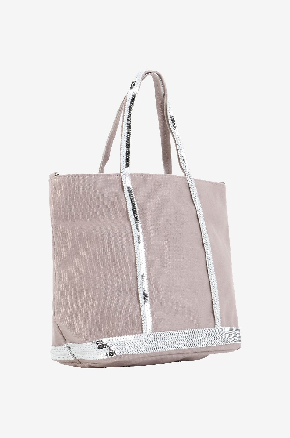 VANESSA BRUNO Cabas S sequinned canvas tote bag Women GREY 2