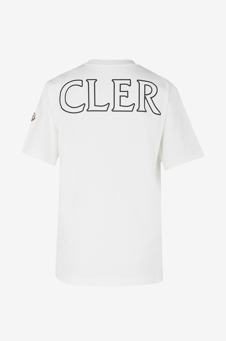 MONCLER Kurzarm-T-Shirt mit Print MON Damen WEISS 2