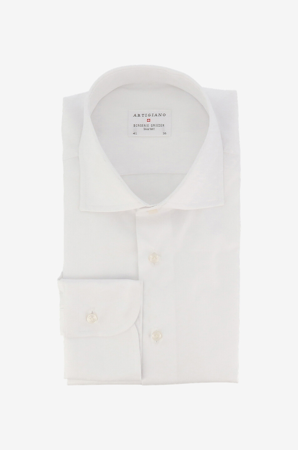 ARTIGIANO Leonardo twill long-sleeved shirt Men WHITE 1