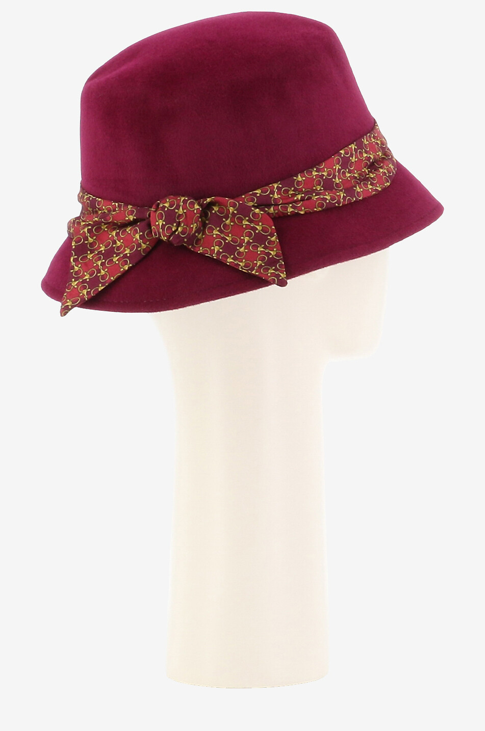 GI'N'GI Chapeau cloche en feutre de lapin Femme ROSE FONCÉ 3