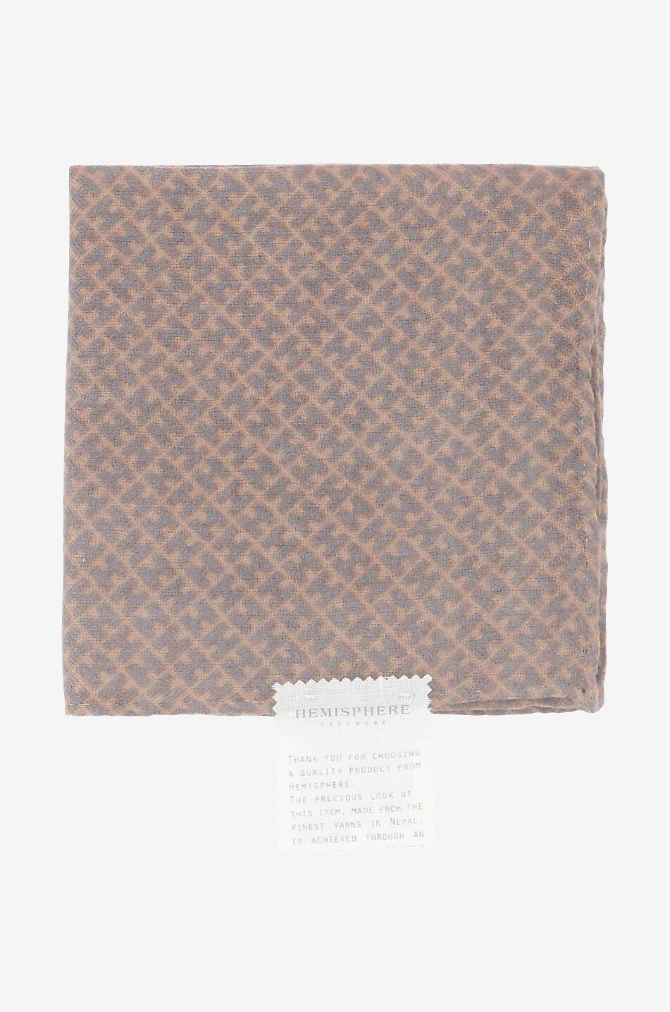 HEMISPHERE Bademini cashmere pocket square Men BROWN 1