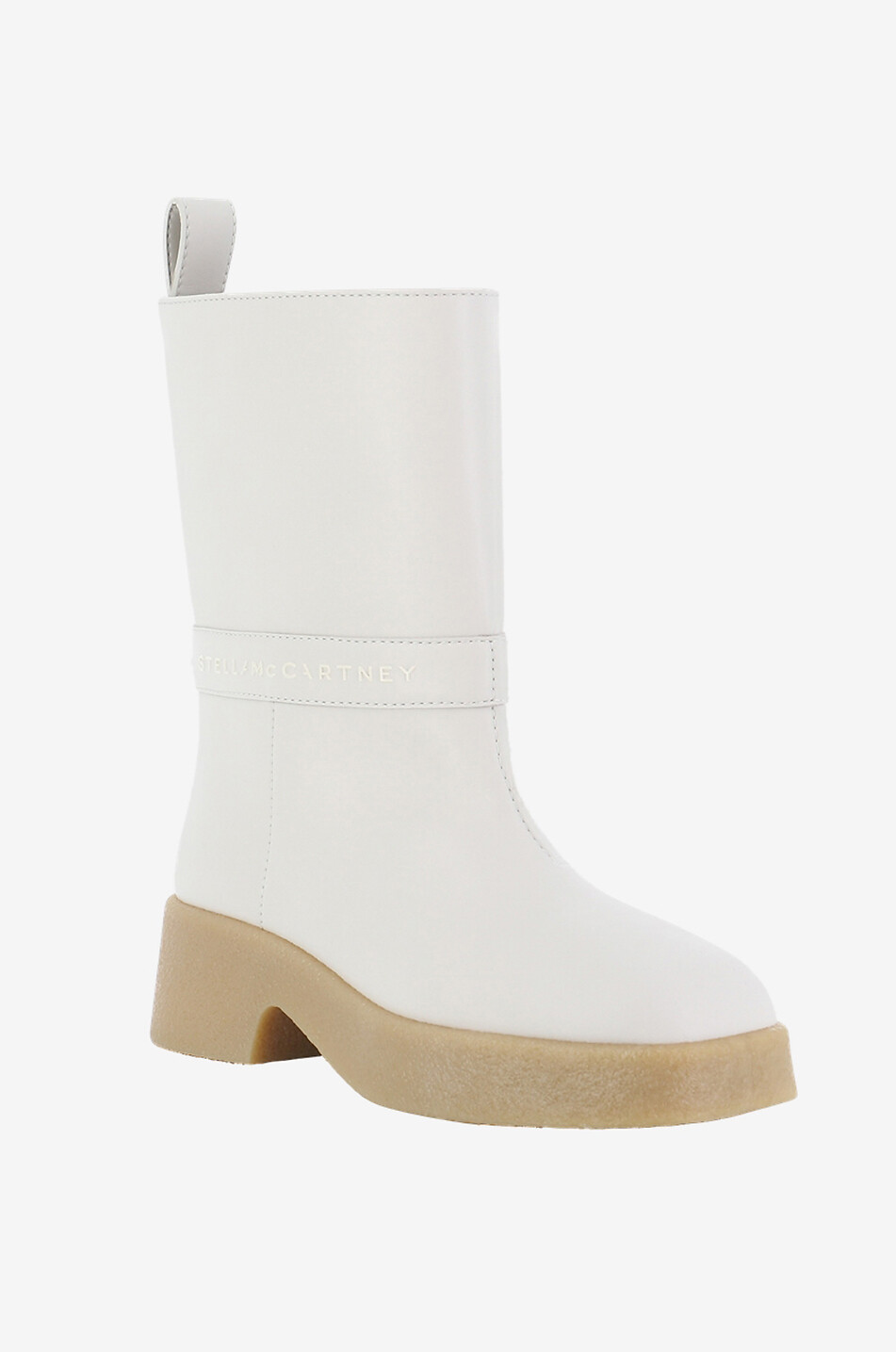 STELLA McCARTNEY Skyla 50 faux leather platform ankle boots Women WHITE 1