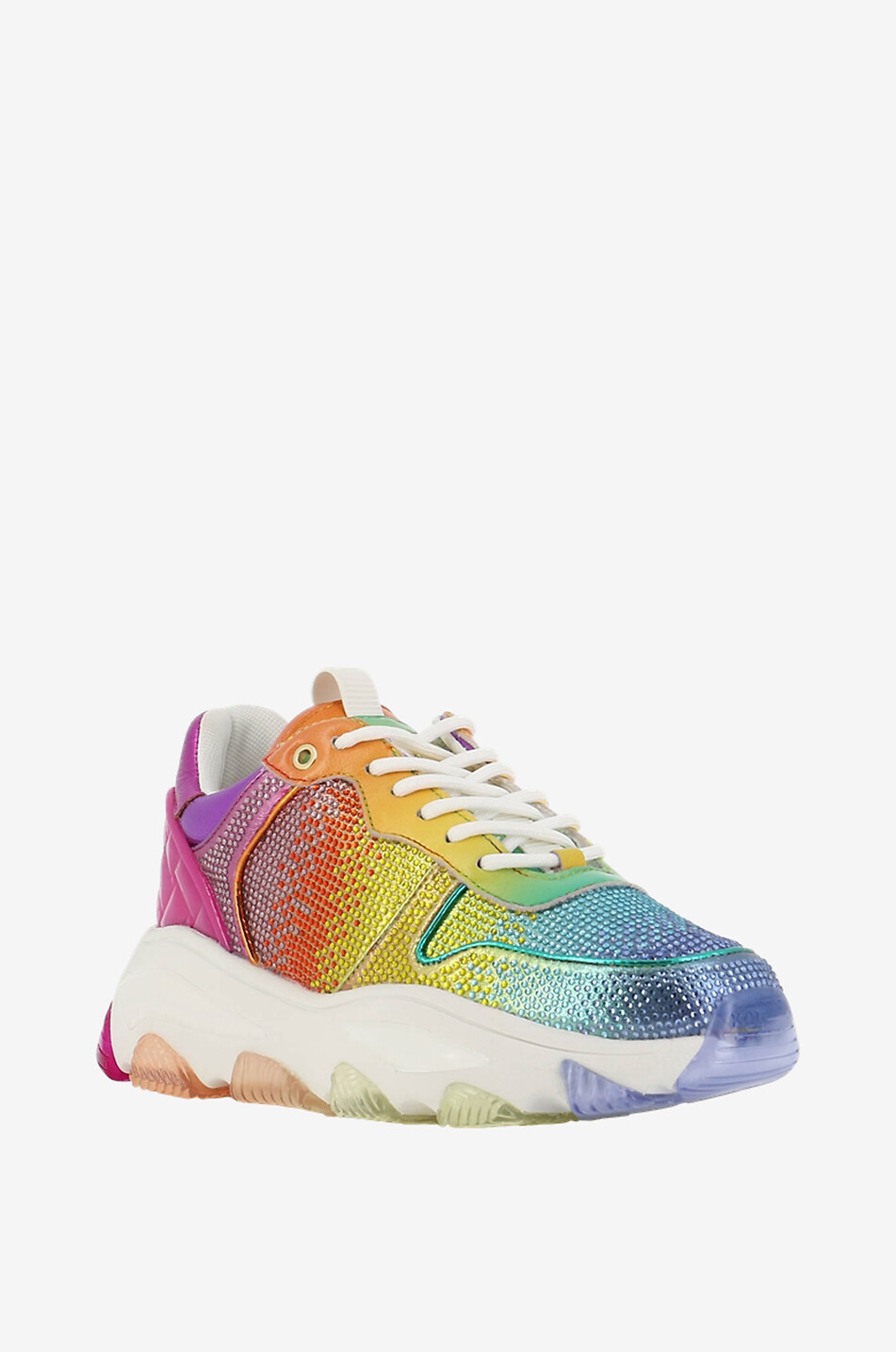 KURT GEIGER LONDON Baskets à lacets en cuir Lettie Eagle Femme MULTICOLORE 1