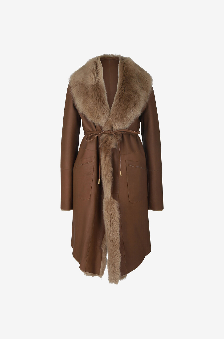 NOVE LEDER Wendbarer Mantel aus Schafspelz New Love Damen BEIGE 2