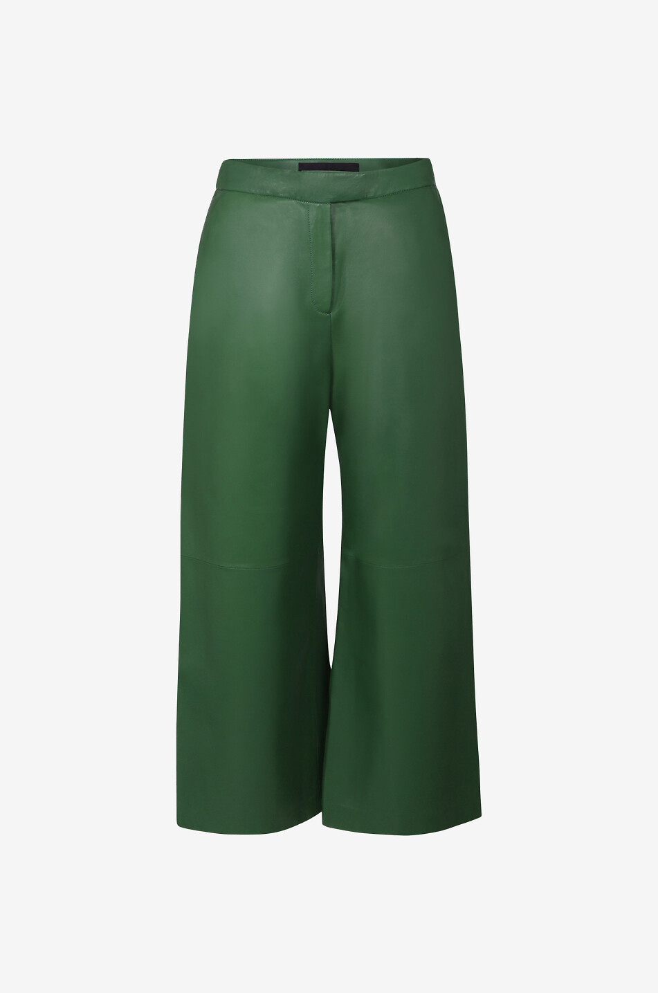 Verkürzte Lederhose mit weitem Bein New Elon