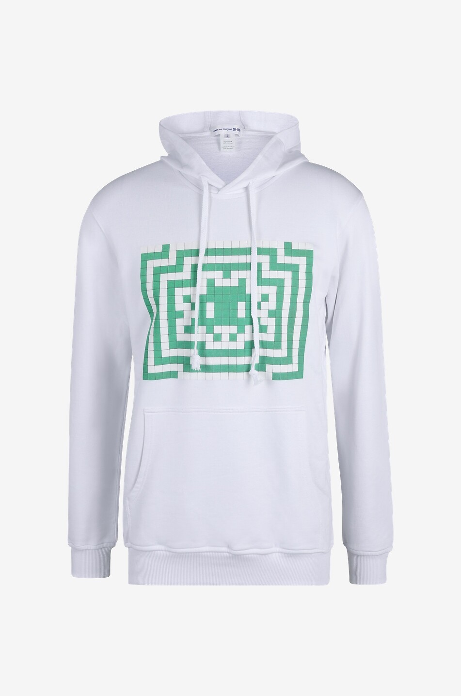 COMME DES GARCONS SHIRT Sweat-shirt à capuche imprimé CDG x INVADER Homme BLANC 1