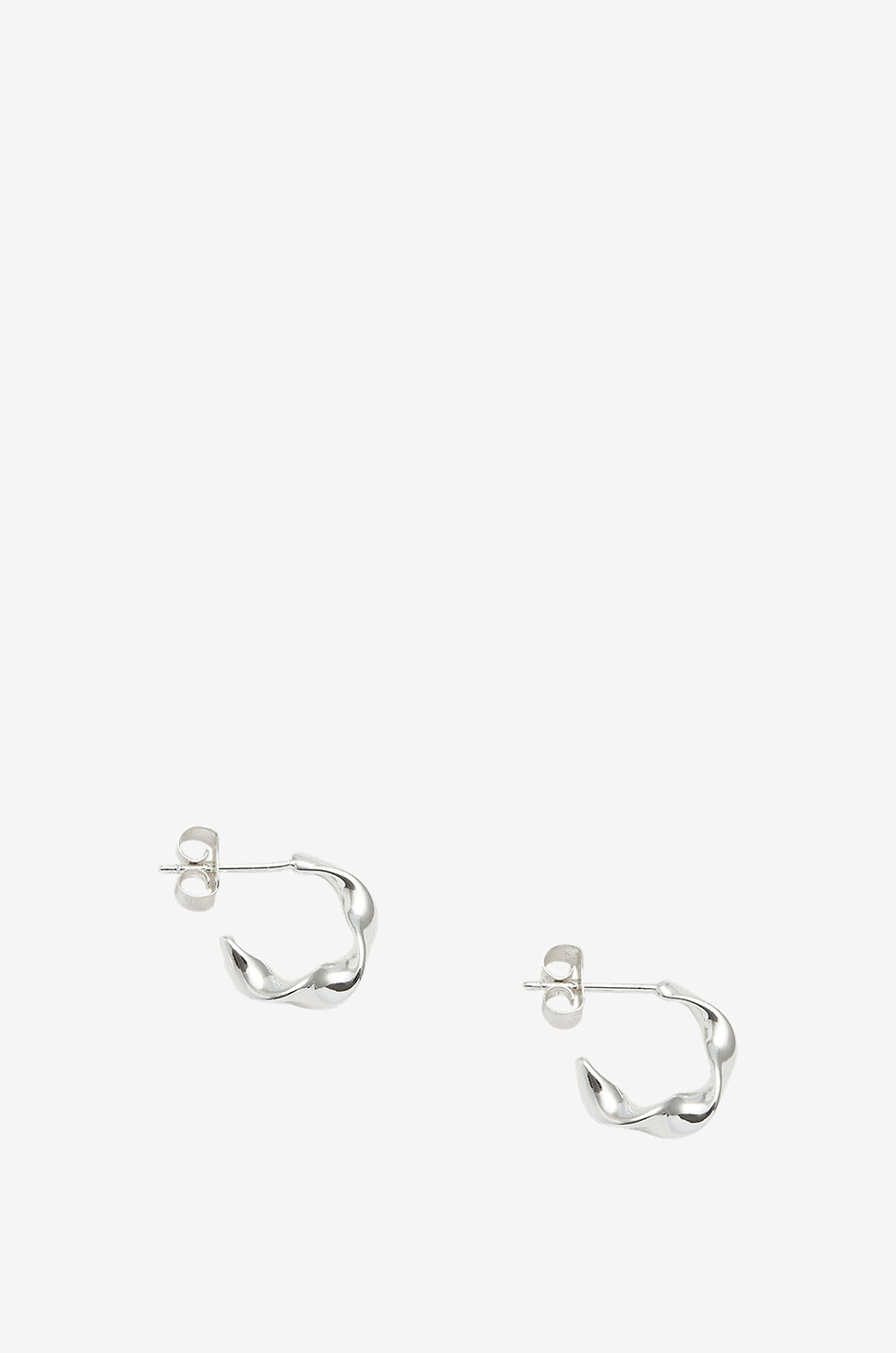 ESTELLA BARTLETT Wave twisted silver earrings Women SILVER 2