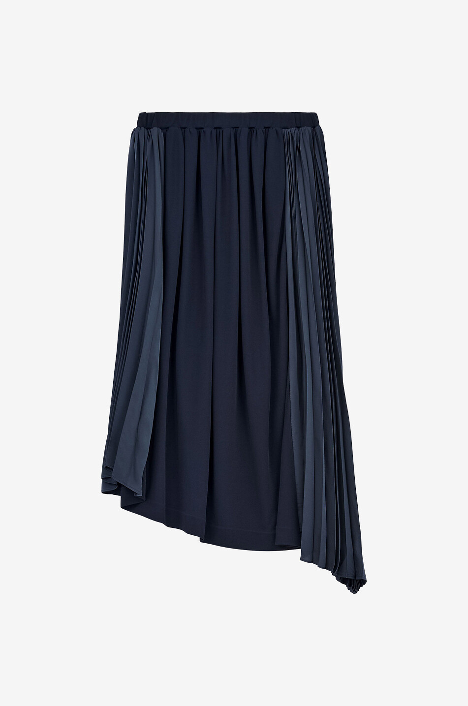 JIL SANDER Jupe plissée asymétrique midi Femme BLEU FONCE 1