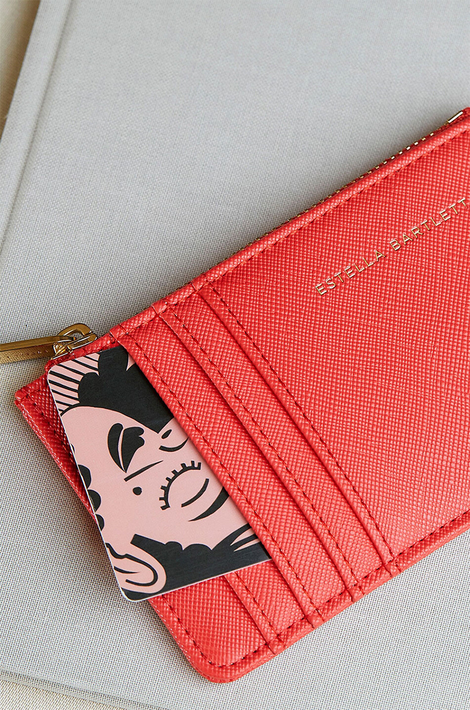 ESTELLA BARTLETT Imagination Rules The World faux leather card case Women RED 3