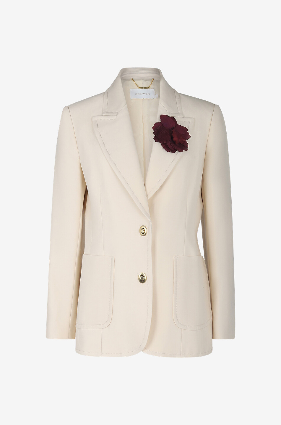ZIMMERMANN Einreihiger Wollmix-Blazer Kaleidoscope Damen CREMEFARBEN 1