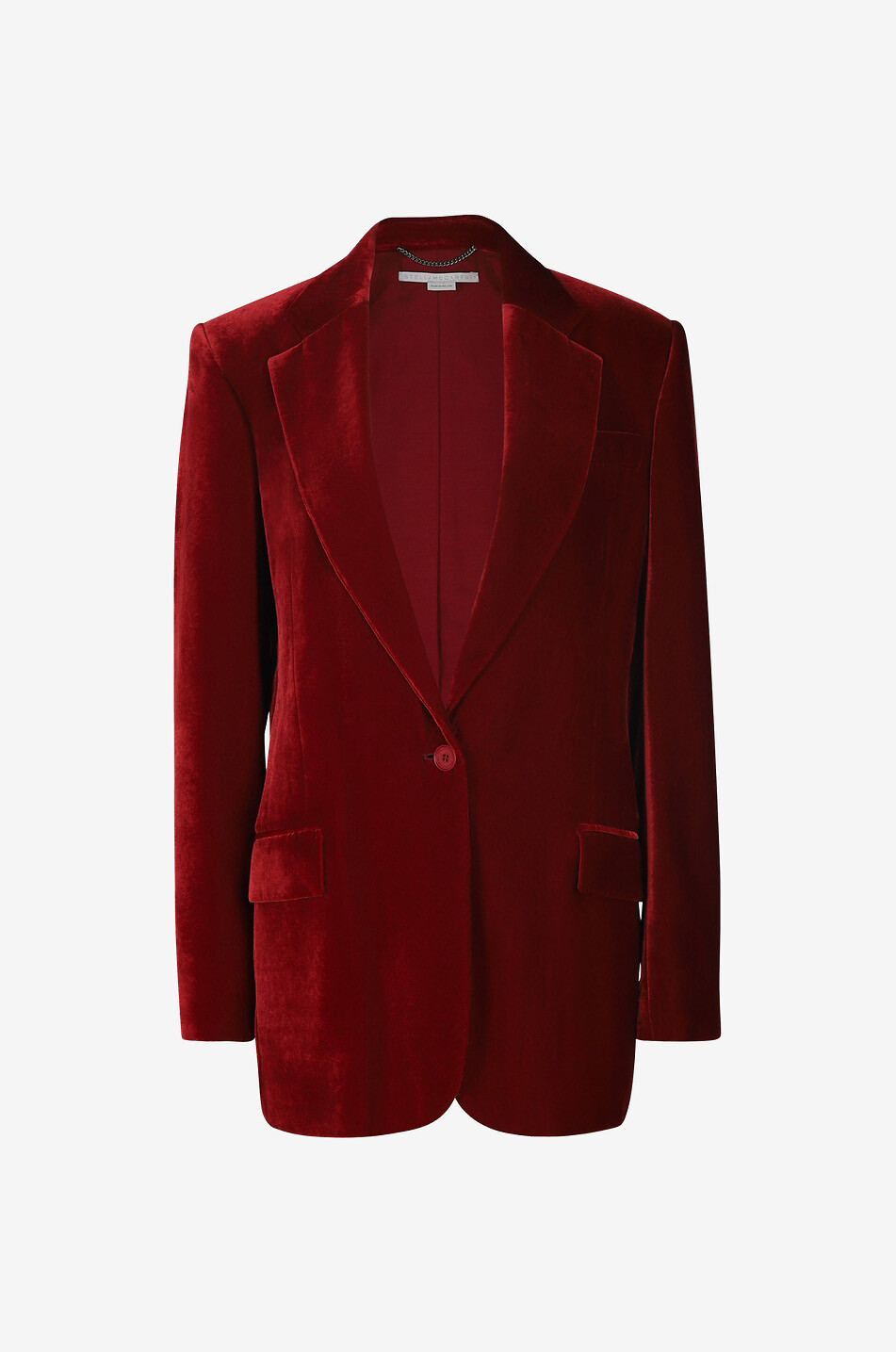 Blazer en velours à boutonnage simple Boyfriend