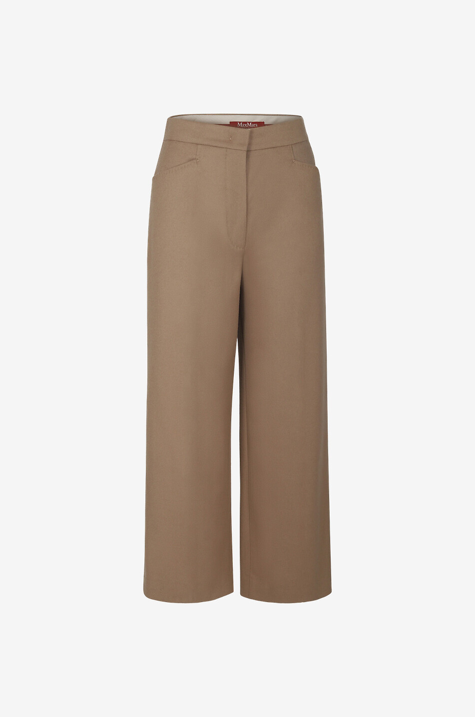 MAX MARA STUDIO Denis cropped wide-leg wool trousers Women CAMEL 1