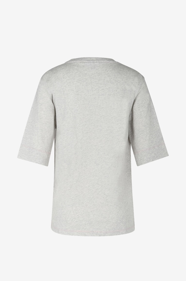 GANNI Bunny printed short-sleeved T-shirt Women LIGHT GREY 2