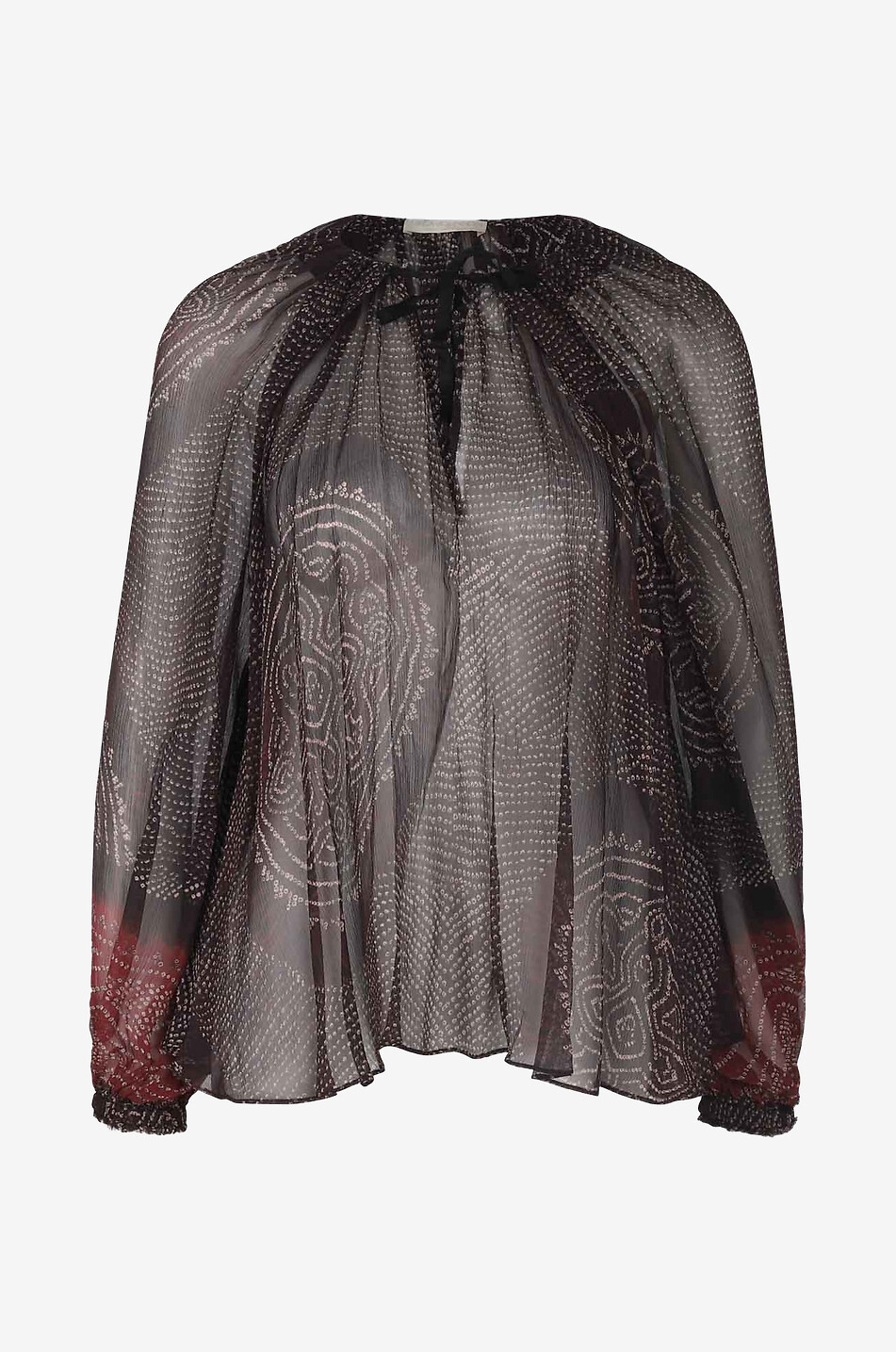 Pauline Garnet printed silk blouse