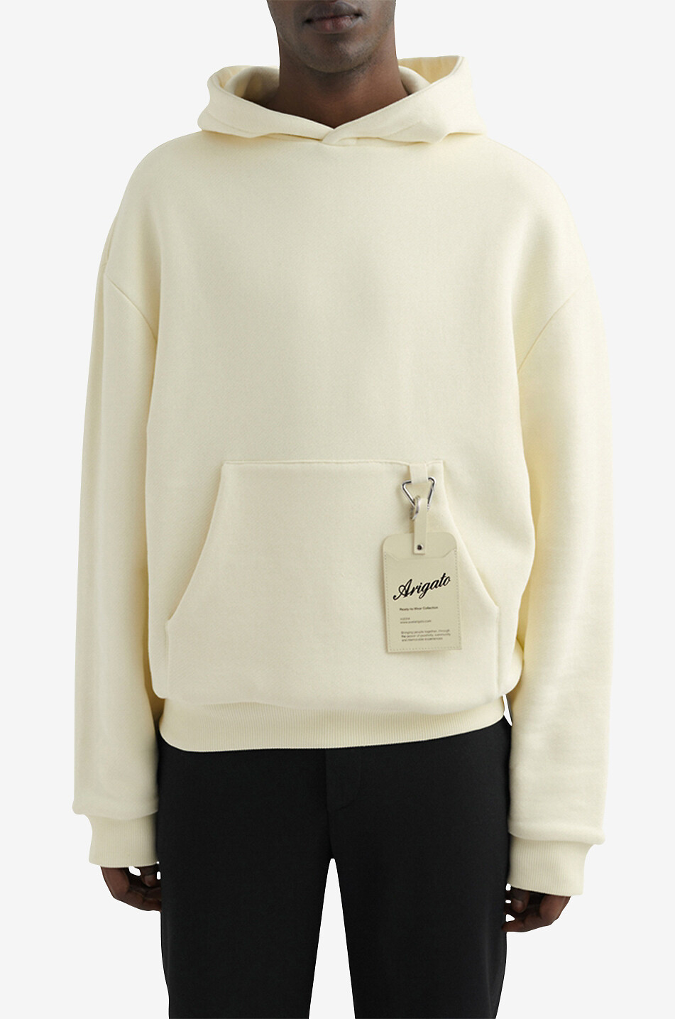 AXEL ARIGATO Sweat-shirt en coton biologique à capuche Title Homme BLANC CASSE 3