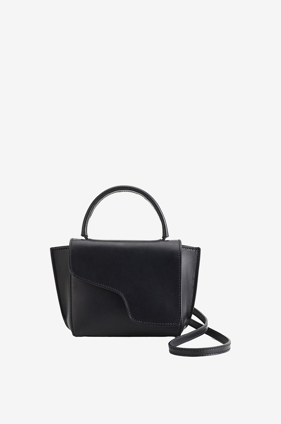ATP ATELIER Montalcino mini smooth leather cross body bag Women BLACK 1