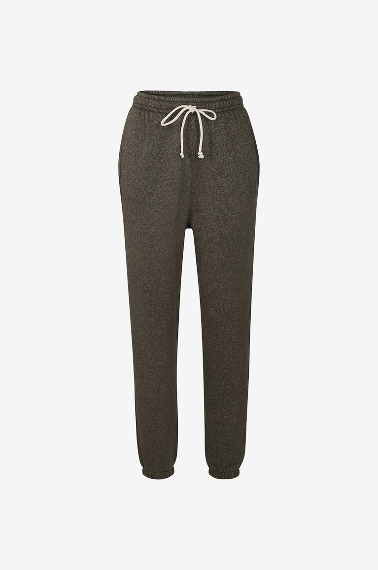 AMERICAN VINTAGE Pantalon de jogging en coton Ikatown Femme VERT FONCÉ 1