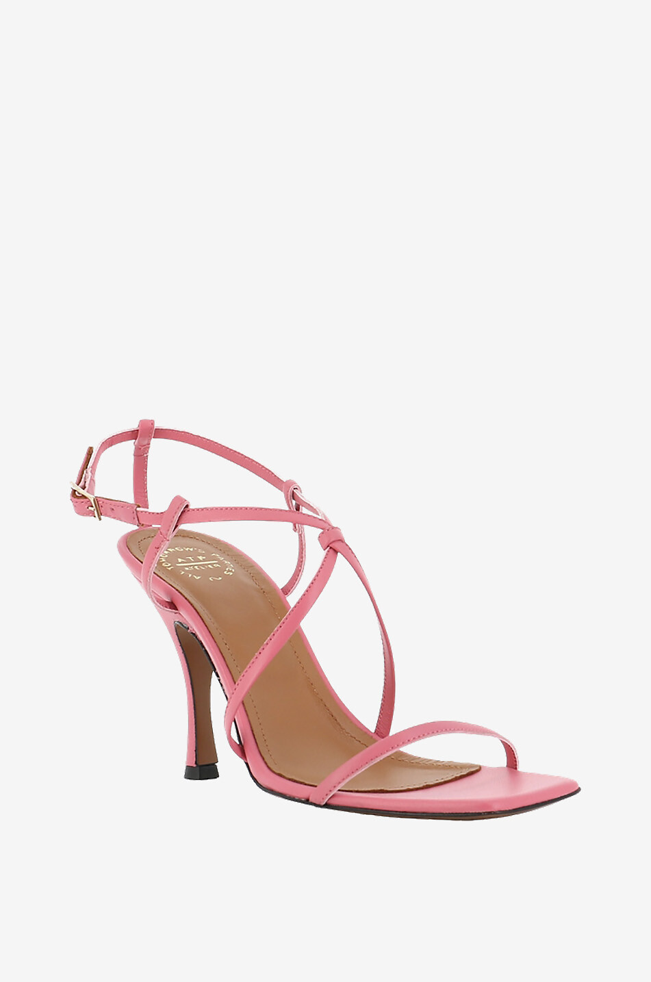 ATP ATELIER Sandales à talon en cuir nappa Lapedona Femme ROSE 1