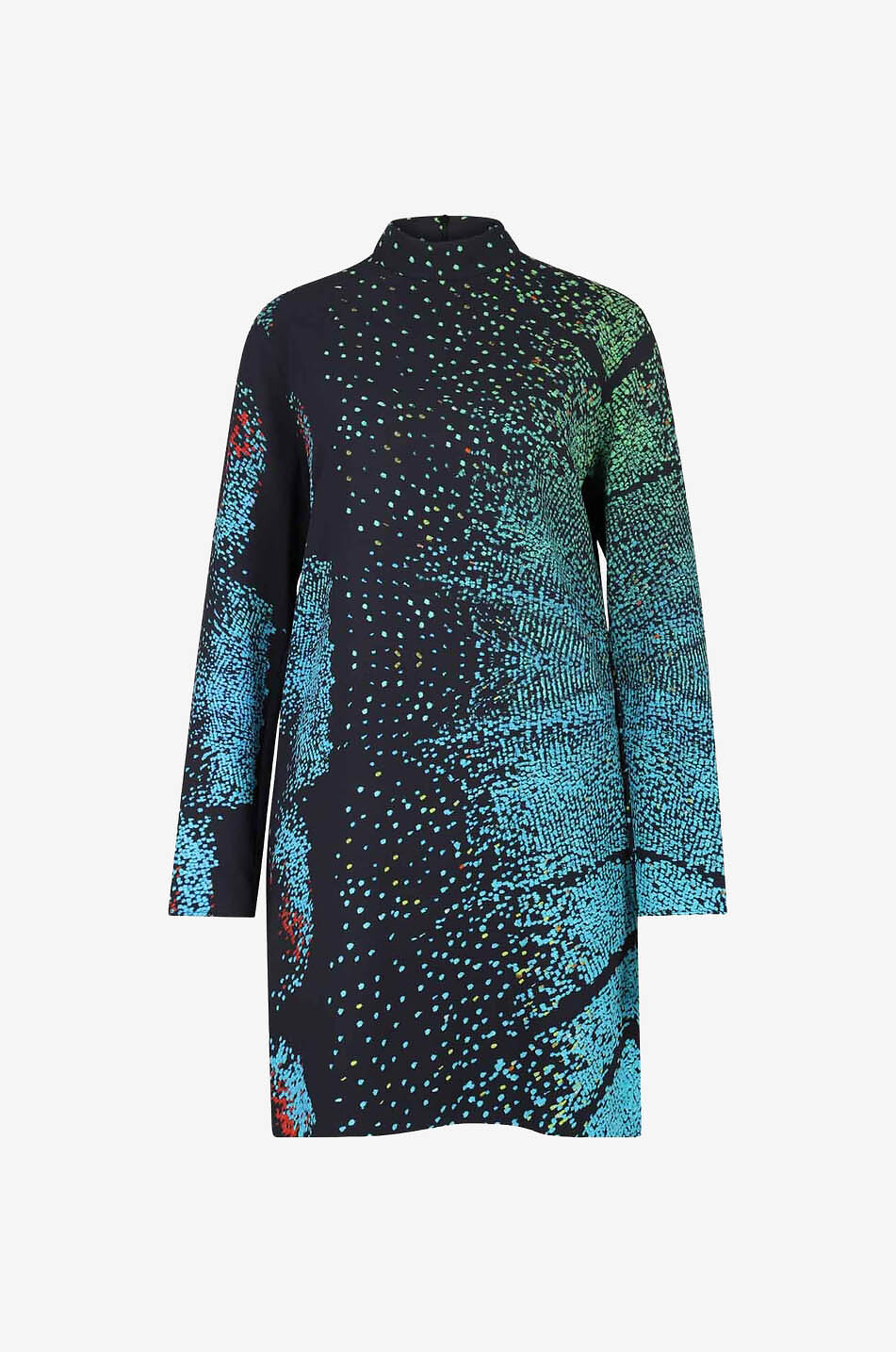 Kleid aus Viskose mit Tupfen