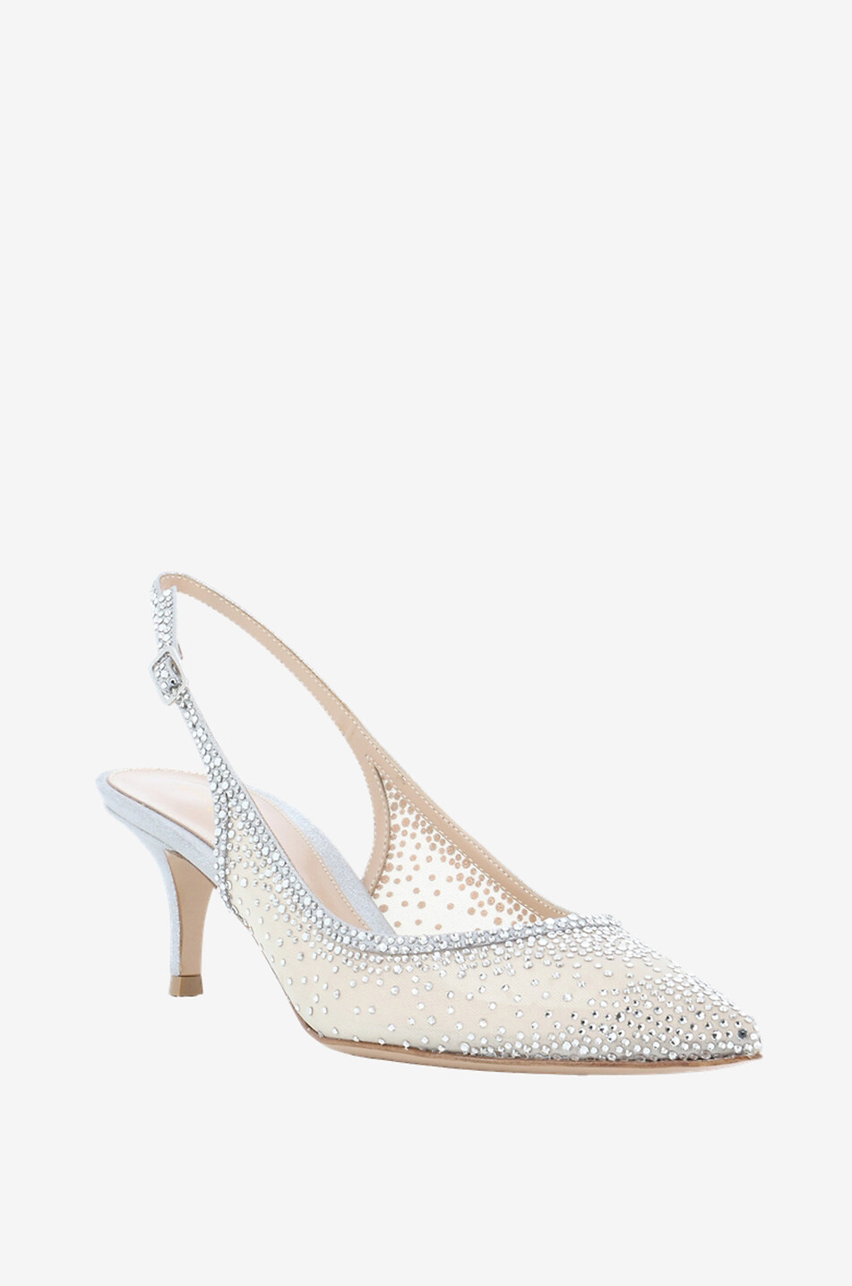 Regina 55 crystal adorned sling-back pumps