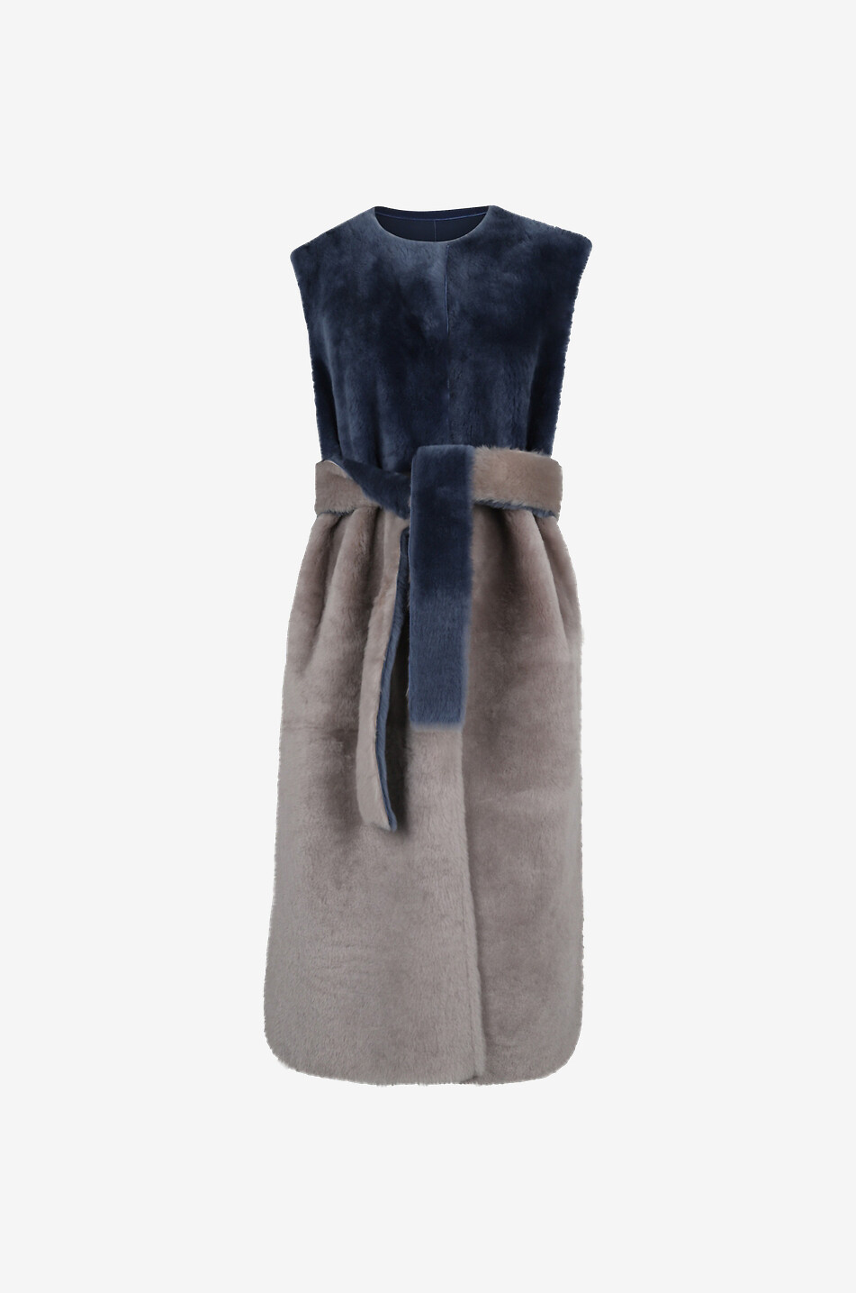 Manteau sans manches en cuir de mouton Ilenia