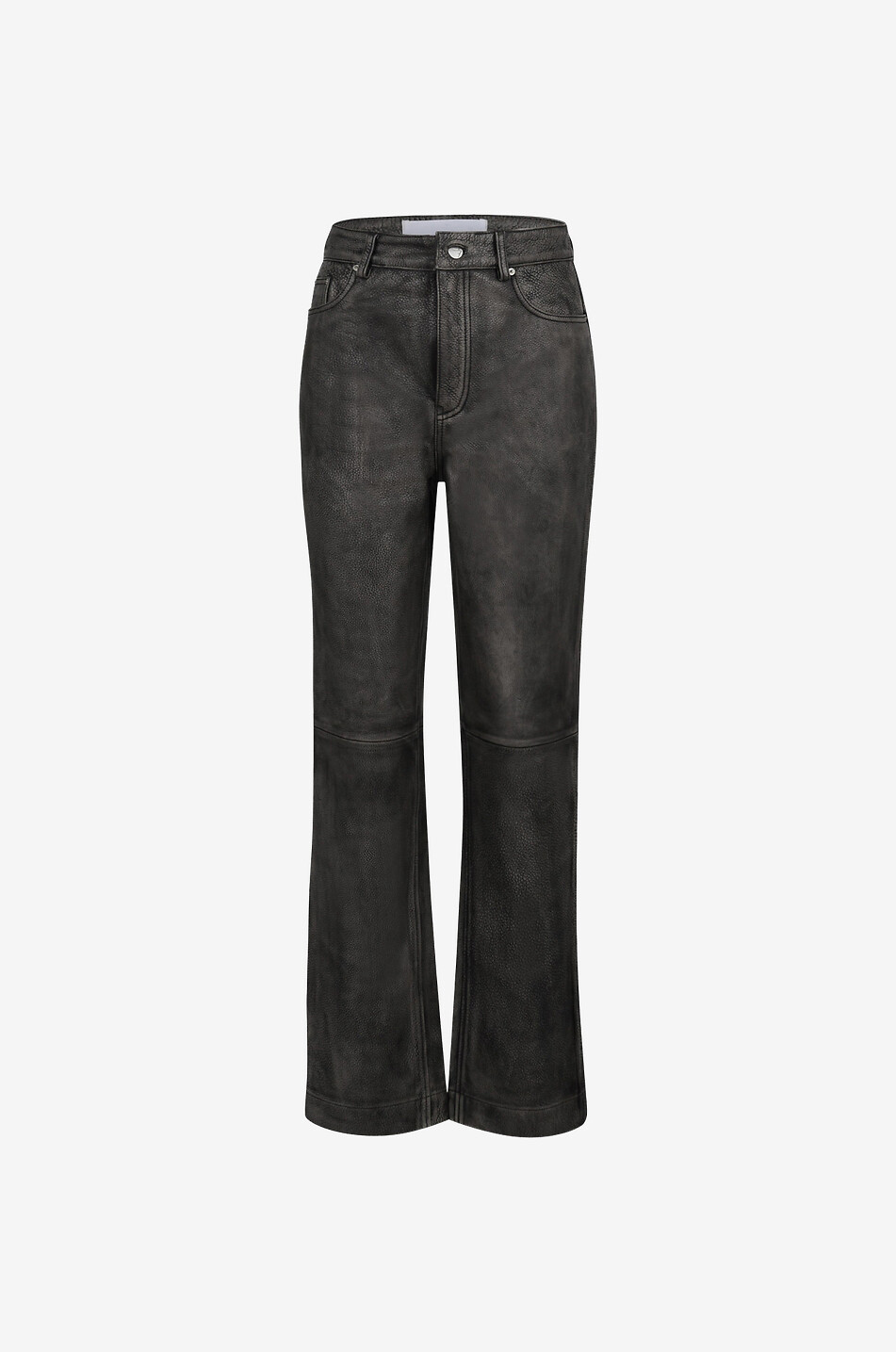 Gerade geschnittene Hose aus Lammleder Washed