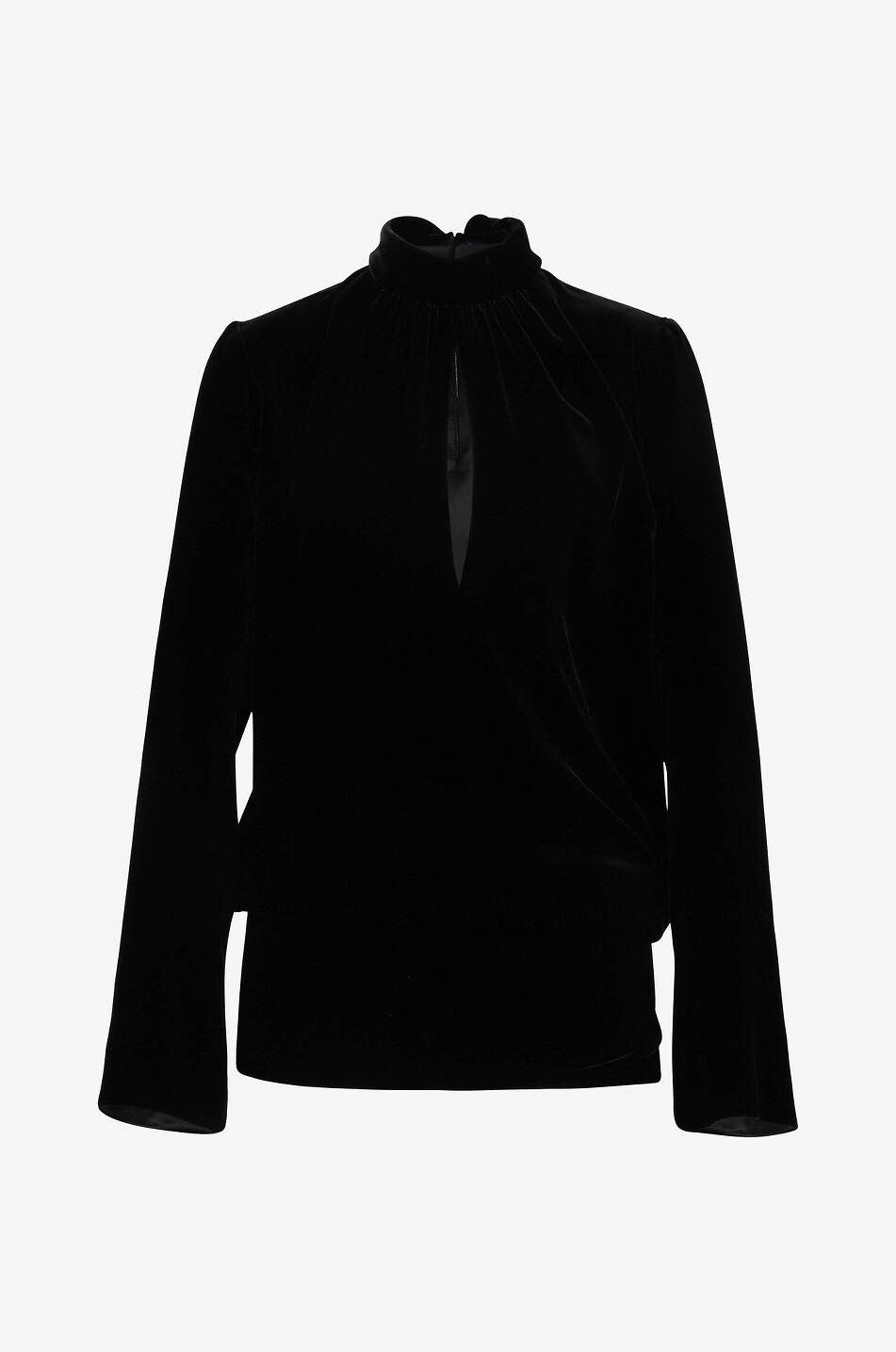 Long-sleeves velvet mini dress