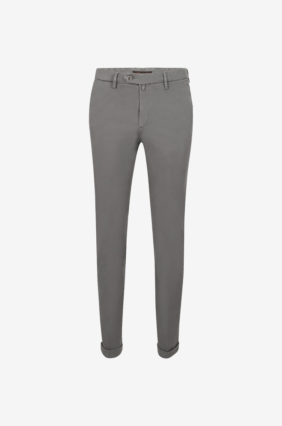B SETTECENTO Slim-fit cotton-blend chino trousers Men MEDIUM GREY 1