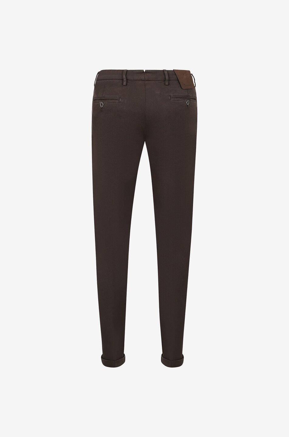 B SETTECENTO Slim-fit cotton-blend chino trousers Men DARK BROWN 2