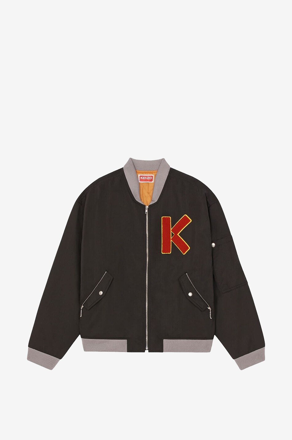 KENZO Varsity technical twill bomber jacket Men BLACK 1