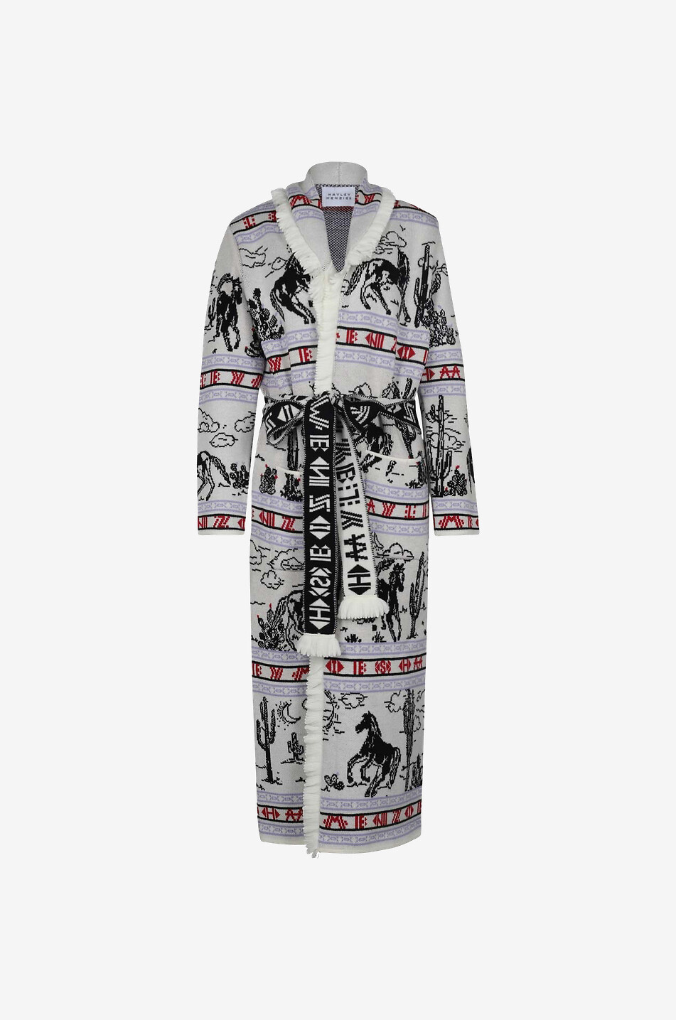 Bronco merino wool long cardigan