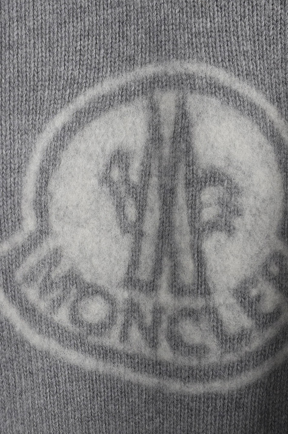 MONCLER Jacquard-Pullover aus Wolle mit Hahnenmotiv Damen GRAU 3