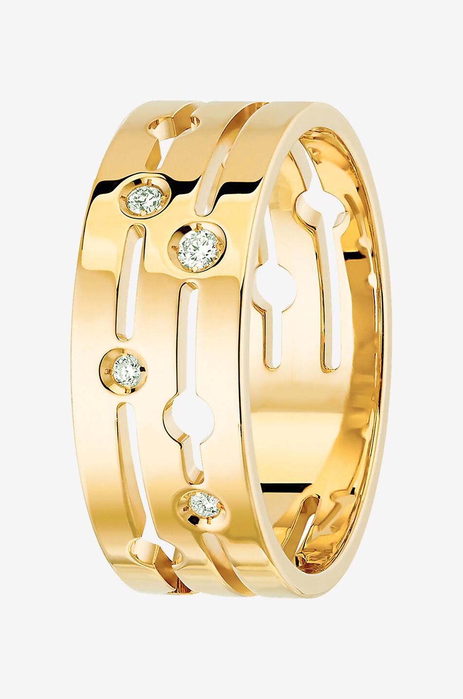 DINH VAN Gelbgold- und Diamantring Pulse MM Damen GELB 1