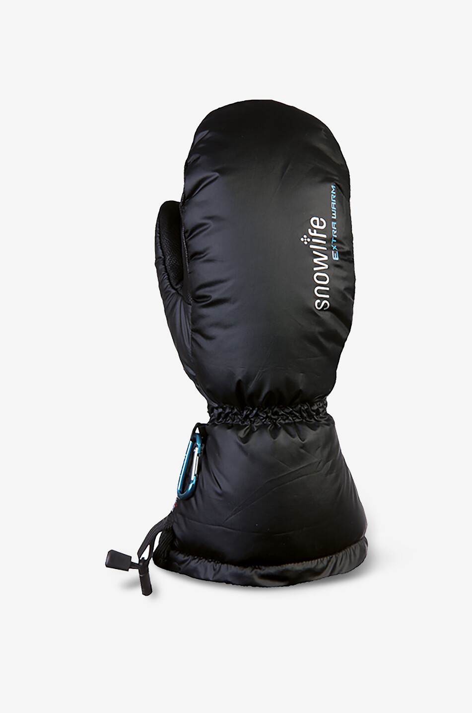 SNOWLIFE Big Down DT nylon and leather mittens Women BLACK 1