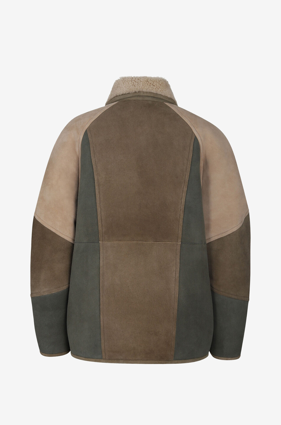 MARANT ETOILE Abeni shearling patchwork jacket Women GREEN 2