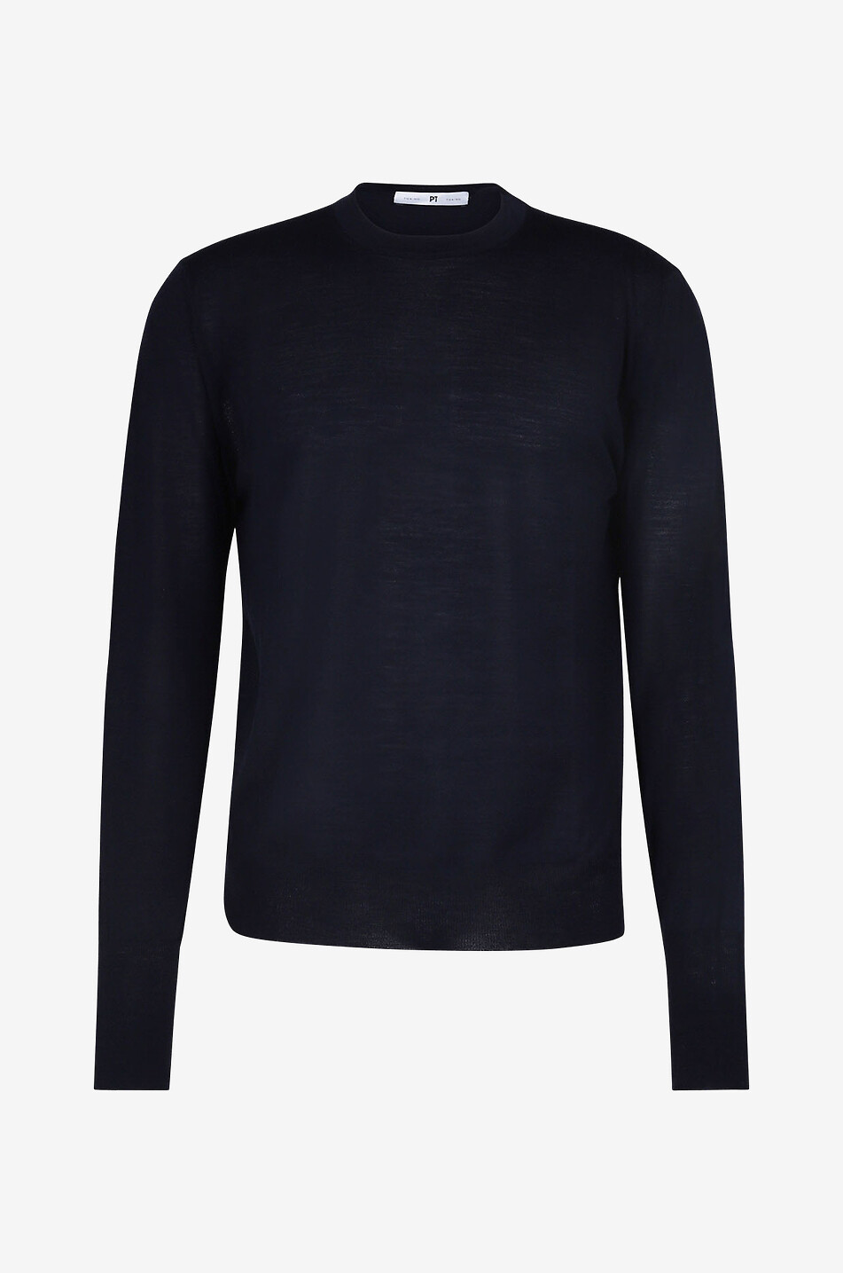 PT TORINO COLLECTION Feiner Schurwollpullover mit Rundhalsausschnitt Herren DUNKELBLAU 1