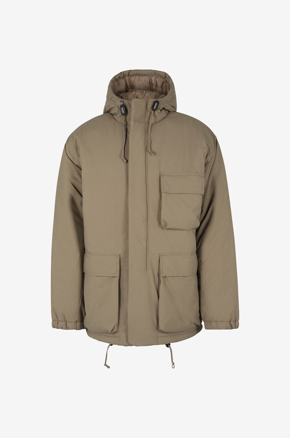 Stayout recycled nylon hooded down jacket