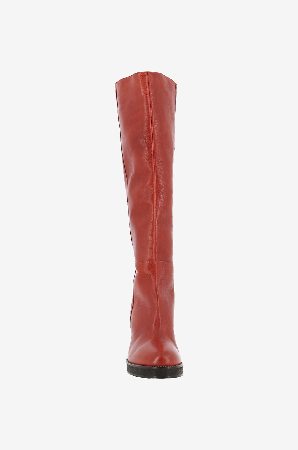 Bottes à talon en cuir grainé Leila 80
