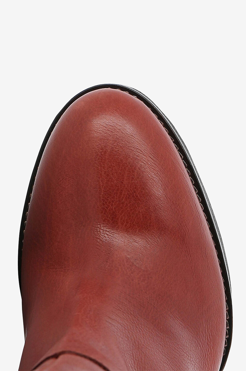 Bottes à talon en cuir grainé Leila 80