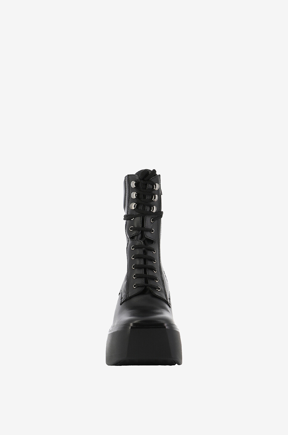 KURT GEIGER LONDON Bottines compensées à lacets en cuir Stately Femme NOIR 2