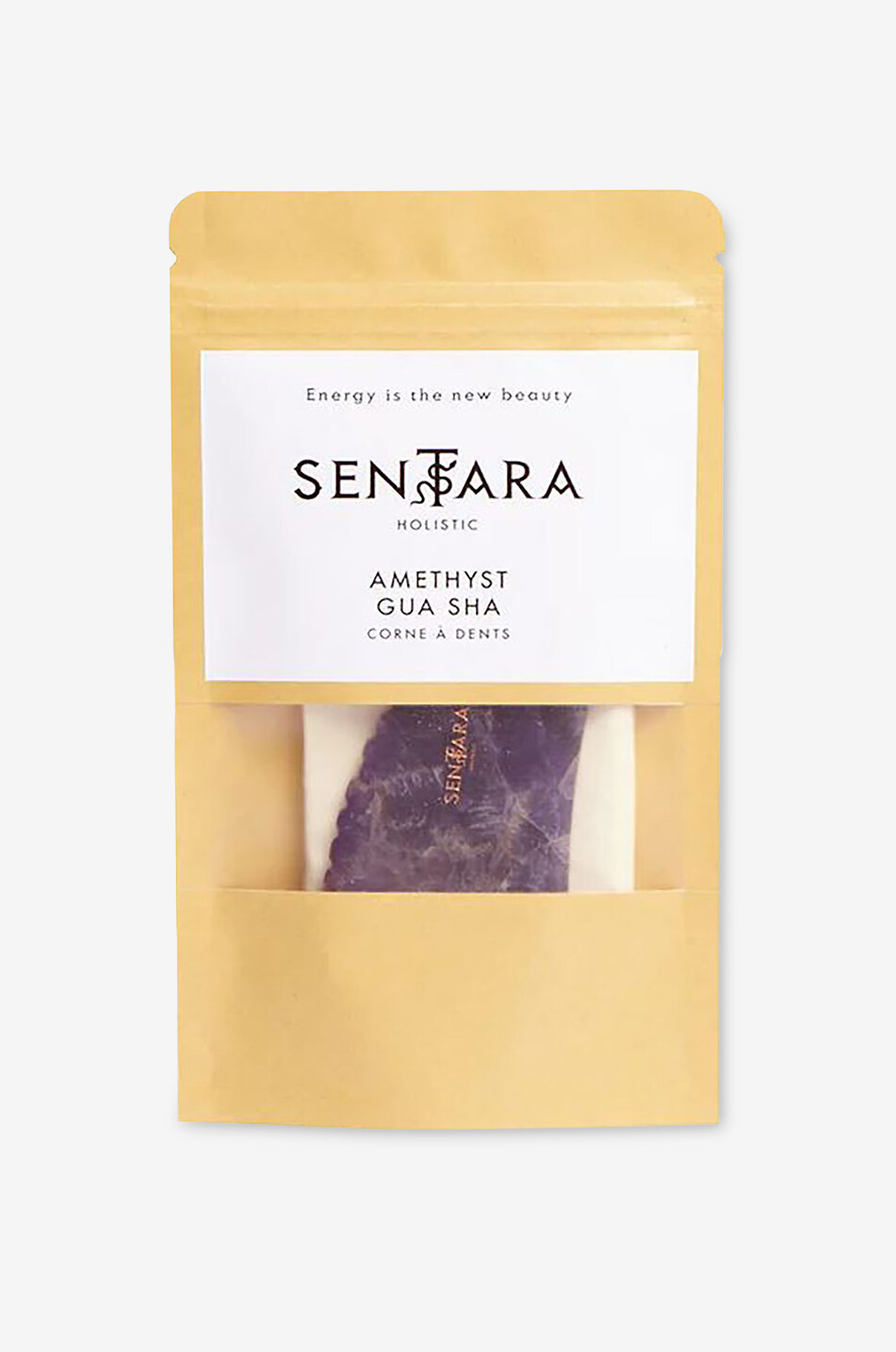 SENTARA HOLISTIC Gua Sha corne à dents Améthyste Unisexe Incolore 2