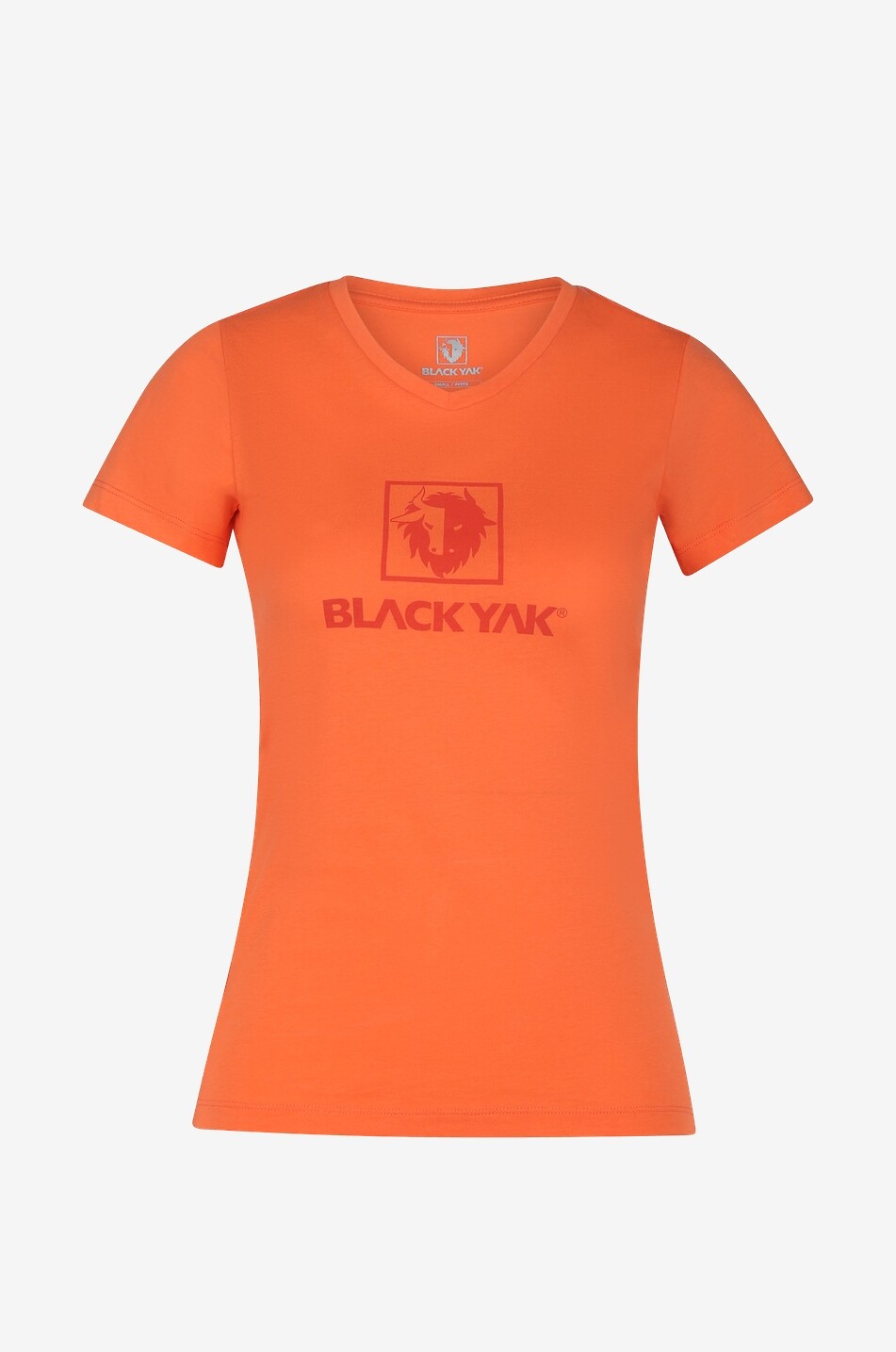 BLACK YAK Kurzarm-T-Shirt mit V-Ausschnitt Senepol Damen MITTELORANGE 1
