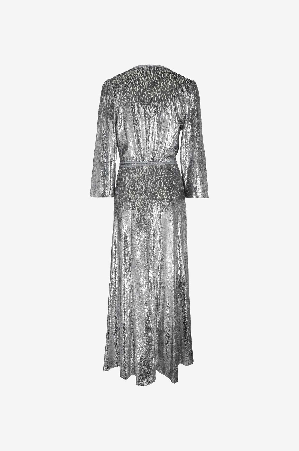 Encanto glittering velvet long wrap dress
