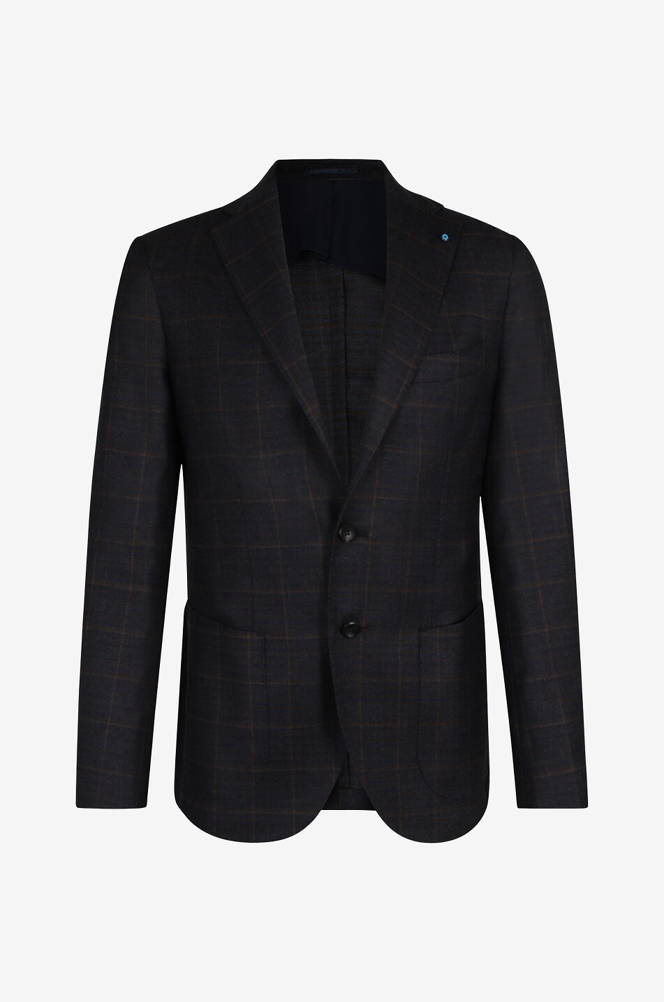 GIAMPAOLO Leuca checked wool blacer Men DARK BLUE 1