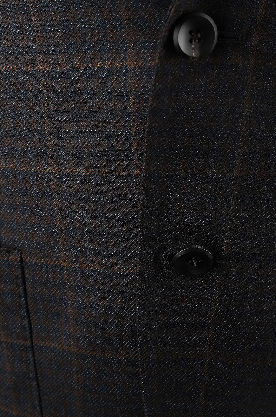 GIAMPAOLO Leuca checked wool blacer Men DARK BLUE 3