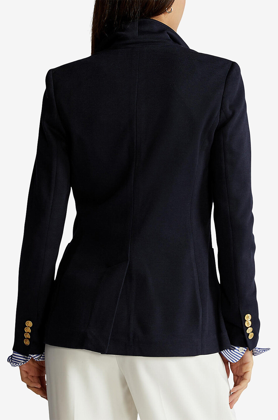 POLO RALPH LAUREN Blazer aus Jacquard mit Monogramm Damen DUNKELBLAU 3