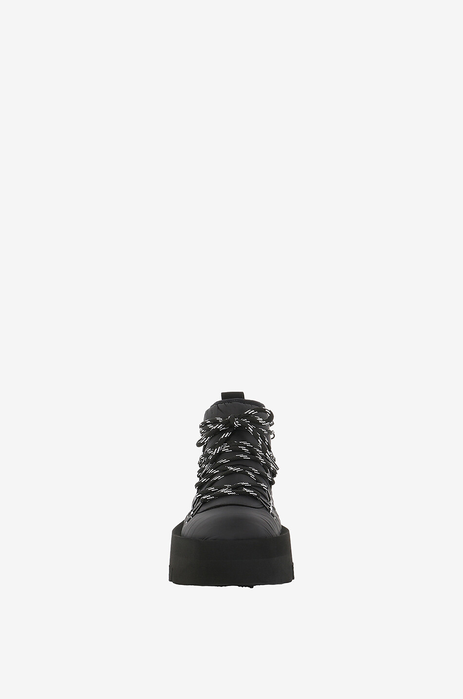 JW ANDERSON Bottines à plateau en tissu ouaté Lace Up Femme NOIR 2