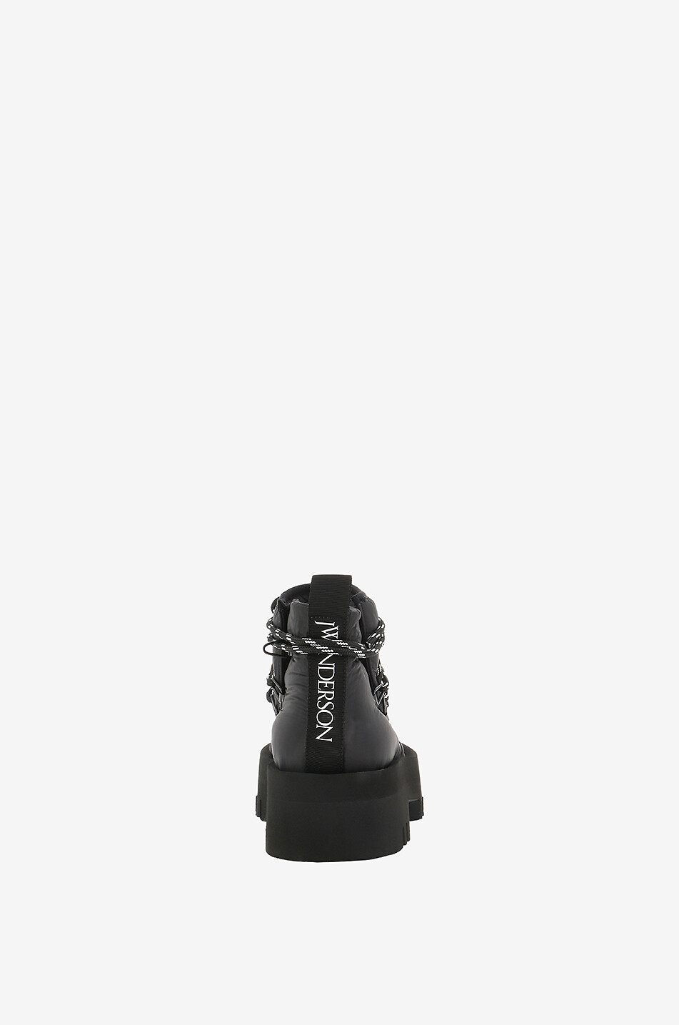 JW ANDERSON Bottines à plateau en tissu ouaté Lace Up Femme NOIR 4