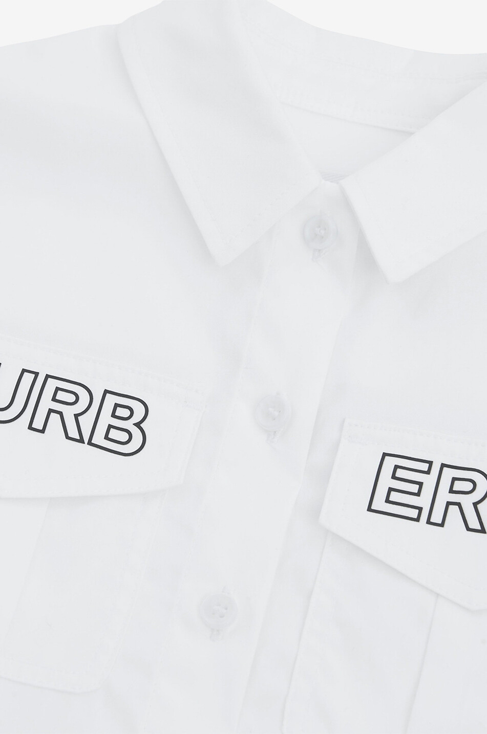 BURBERRY A-förmiges Mädchen-Kurzarm-Hemd Nancy Mädchen WEISS 4