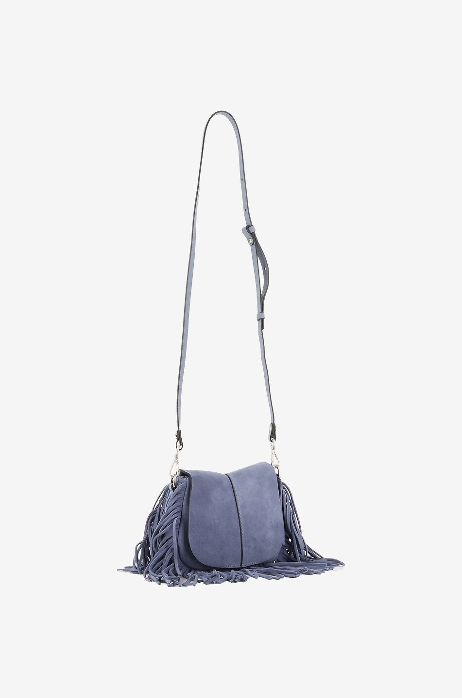 GIANNI CHIARINI Helena Round suede handbag Women BLUE 5